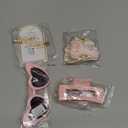 4 PCS Bridesmaid Proposal Gifts Bridesmaid Hair Clips Bridesmaid Scrunchies Bridesmaid Sunglasses Bridal Shower Gifts Silk Satin Soft Hair Accessories Bridesmaid Wedding Favor Women Girls (Pink)