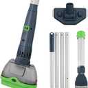 3 in 1 Rechargeable Pool & Spa Hot Tub Vacuum Cleaner - Dual Mode & Magnetic Drive System, 25m Ultra Fine Mesh Filters for Hot Tub, Small Above Ground Pools - 90 Mins, Oil Absorbers, Poles