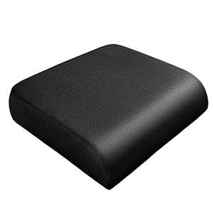 YOUFI Extra Thick Large Seat Cushion -19 X 17.5 X 4 Inch Gel Memory Foam Cushion with Carry Handle Non Slip Bottom - Pain Relief Coccyx Cushion for Wheelchair Office Chair