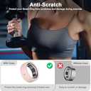 10 Pack Ring Cover Compatible with Oura Ring Gen 4/4 Ceramic, Oura Ring Gen 3 Horizon/Heritage, Surport Charging with Cover on, Anti-Scratch Elastic Silicone Ring Protector for Men Women Working Out (2Black+8 other colors)