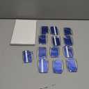 Weewooday 13 Pcs Luggage Tags Business Card Holder Aluminum Metal Travel ID Bag Tag for Suitcases Travel Luggage Baggage Identifier (Blue)