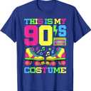 90s Costume 1990s Theme Party Nineties Styles Fashion Outfit T-Shirt (Small, Black)