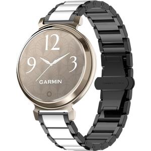 14mm Stainless Steel Watch Band Compatible with Garmin Lily 2 Band, Adjustable Quick Release Bracelet for Women