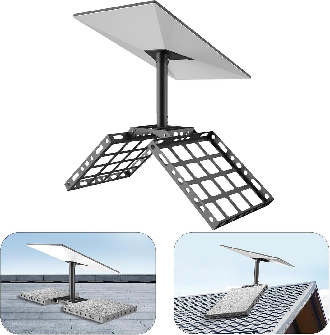 Starlink Gen 3 Roof Ridge Mount, 360 Rotatable Starlink Gen 3 Mounting Kit Compatible with V3 Starlink Standard Dish, Starlink Gen 3 Pipe Adapter, Starlink Mounting Kit
