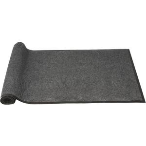 Front Door Mat 3' X 10' Heavy Duty Indoor Outdoor Entrance Doormat with Non-Slip Back Commerical Entrance Mats Rubber Backed Runner Rugs for Hallway,Entryway,Home,High Traffic Area (Grey)
