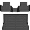 AIPOIL Floor Mats & Cargo Liner Set for 2024 2025 2026 BMW i5 All Weather Protection TPE Anti-Slip Automotive Full Set Custom Car Mats Accessories - Black