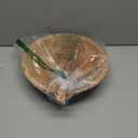 Extra Large Wooden Salad Bowl Set With Serving Utensils - A Beautiful Party Salad & Fruit Bowl With Serving Spoons Perfect for Your Dinner Party - Decorative & Practical Kitchen Must-Have (Brown)