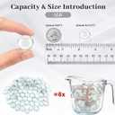 FUTUREPLUSX 5 Lb Clear Flat Glass Marbles, 500PCS Clear Flat Gems Transparent Aquarium Pebbles Vase Filler Beads Table Scatters