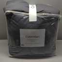Calvin Klein - King Comforter Set, Modern Cotton Washed Percale Bedding with Matching Shams, Oeko-Tex Certified (Washed Percale Graphite, King)