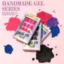 4 x GLAMERMAID Chrome Press On Nails Medium Almond, White Handmade Metal Fake Nails Stiletto, Glitter Glazed Donut False Nail Short Oval, Glossy Natural Reusable Acrylic Stick Glue on Nails Kit for Women