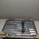 Babelio Baby Gate for Stairs, Kitchen & Doorways, No Bottom Bar| One-Handed Operation| Auto-Close| Hardware Mount (Drill Needed) Safety Dog/Pet Gate (Black - B17, 26-43" W, 28" H)