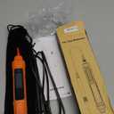 Neoteck 2 in 1 Pen Type Digital Multimeter Non-Contact Voltage Tester 6000 Counts Intelligent Multimeter with LCD Display for AC/DC Voltage Resistance Diode Continuity Capacitance Frequency-Orange