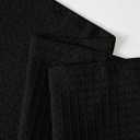 H HALSTON Black Shower Curtain Modern Neutral Bathroom Curtain, Water-Repellent Fabric, Machine Washable, 72x72 Inches, Elegant Spa-Inspired Design, Minimalist Home Decor