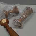 Rustic Wooden Pillar Candle Holders Set of 3, 12'' 9'' 6'' Farmhouse Wood Candle Stand for Table Centerpieces, Vintage Tall Candleholders Fireplace Mantel Decor for Living Room, Brown