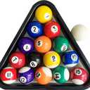 Upgrade Billiard Balls Set, 1.5 Inch Mini Size for 6 Feet Pool Table 1-1/2" Pool Balls Set American Style, Complete 16 Balls