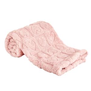 Yurhap Fleece Baby Blanket Heart Checkered Blanket, Ultra Soft Cozy Baby Blankets for Girls Boys, Fluffy Infant Toddler Newborn Receiving Blankets for Crib Stroller 3040 (Light Pink)