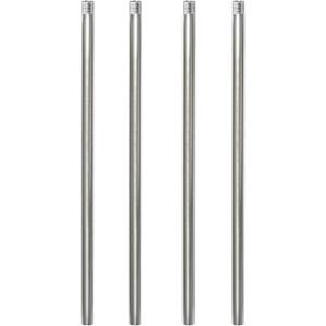 Brushed Nickel M10 Threaded Extension Rod for Pendant Light, Island Lighting, Chandeliers,lighting fixture downrods & stems,12 Inches