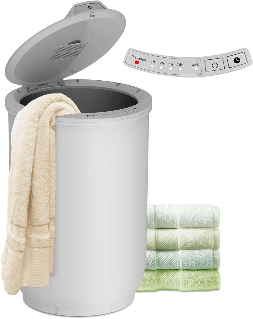 Ultra Large Capacity Towel Warmer Bucket, Rapid Heating with Timer, One-Button Control, Safety Lock, Perfect for Home and Spa, Gray (Grey)