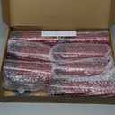 Flameless Candles with Embedded Star String, Battery Operated LED Pillar Candles with Timer and Remote Control, Home Decorating for Ambiance Set of 7 (Red)