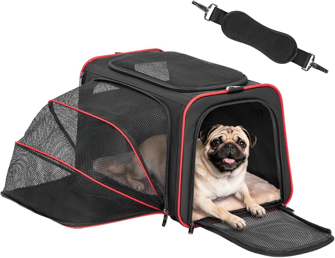 Petsfit Large Expandable Cat Carrier for Travel, Up to 18 lb