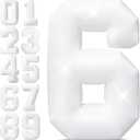 5FT Giant Inflatable Number 6 Decoration, Easy Setup Reusable Blow Up Marquee with Built-in 3 LED, 6th Birthday Party Supplies for Boys Girls, Indoor Outdoor Decor for Anniversary Celebrations