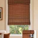 LazBlinds No Drill Cordless Roman Shades for Windows, 30" W x 64" H, Brown