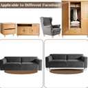 Furniture feet Table Legs Couch Legs Unfinished Square Bed Feet 2 inch Wood Replacement Leg for Furniture Set of 4, Natural (4set, 2in)