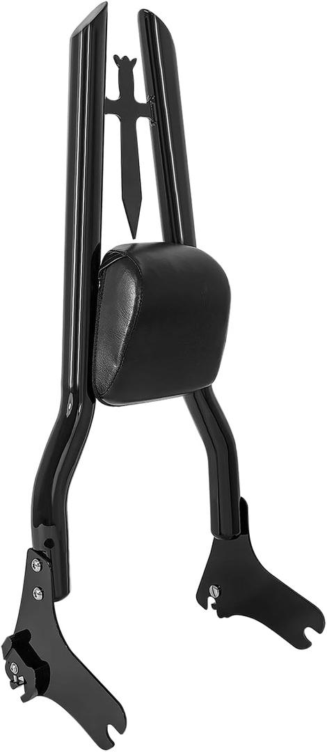 Detachable 29" Height Sissy Bar Passenger Backrest Rear Pad Compatible for Harley Touring 97-08 Road King Street Glide Road Glide Electra Glide Equipped with Required Docking Kits Black