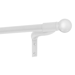 Smart Rods Easy Install Cafe Curtain Rod, Ball Finial 48-120in