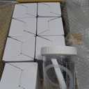 8 Pcs 10 oz Overnight Oats Containers with Lids and Spoons Large Capacity Airtight Oatmeal Overnight Oat Jars with Measurement Marks Oatmeal Container for Milk Cereal Fruit (White)