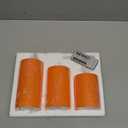 Eywamage Orange Flameless Pillar Candles with Remote, Real Wax Flickering Battery Halloween LED Candles Set of 3