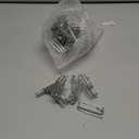 Blulu Pleat Hooks Stainless Steel Curtain Hooks Drapery Clasp and Pin 4 Prongs Pinch Pleat Tools Clips for Window, Shower Curtain(60 Pcs)