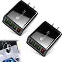 Pro Phone Charger, Pro Charger, 4-Port Wall with Intelligent Temperature Control,Travel Fast Charging,Wall Charge for Travel & Home,Universal Compatibility for All Phones (2 PCS)