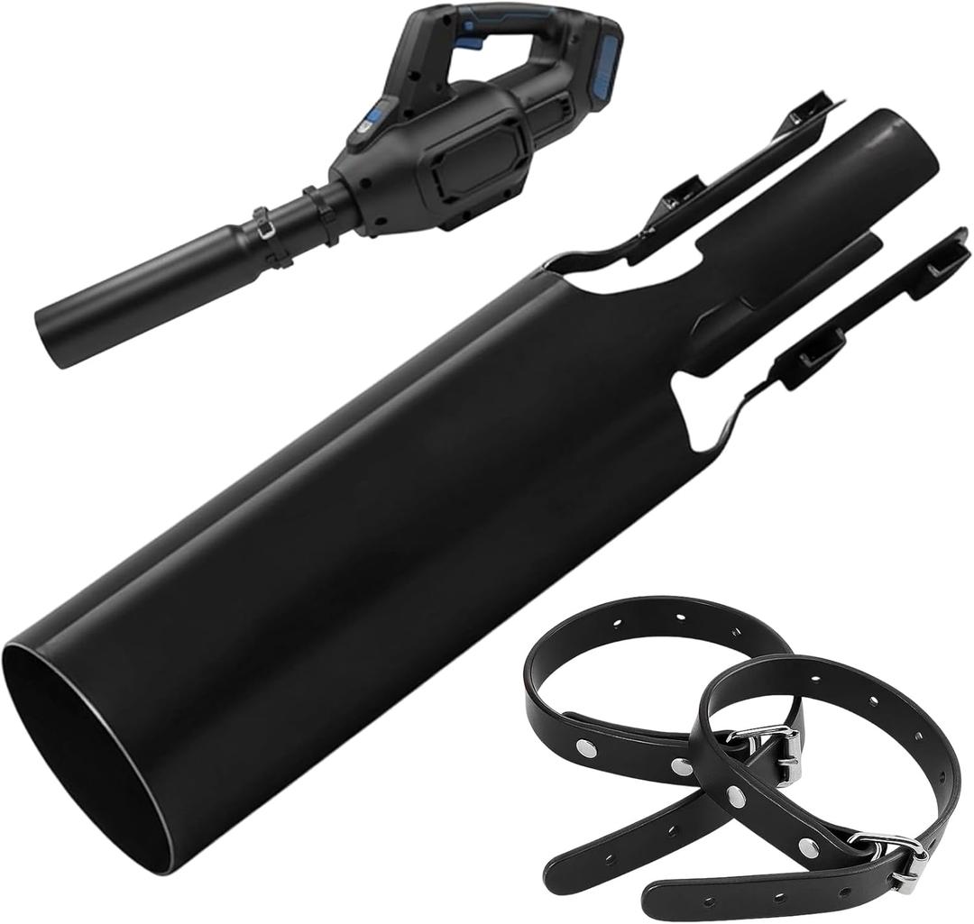 Leaf Blower Booster, Leaf Blower Attachment for Enhanced Airflow, Leaf Blower Air Booster Attachment, Compatible with Most Leaf Blowers, Black