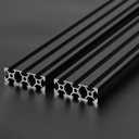 IXGNIJ 2PCS 2060 T Slot Aluminum Extrusion Profile 59'',European Standard Anodized Linear Rail for 3D Printer Parts and CNC DIY 1500mm Black(59inch)