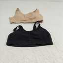 Fruit of the Loom Women's 2-Pack Shirred Front Sport Bra  Removable Pads for Customizable Support (38)