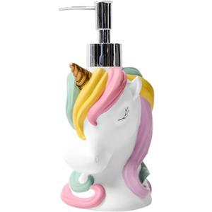 Unicorn Soap Dispenser, Cute Soap Dispenser, Unicorn Bathroom Decor, Hand Soap, Shampoo, Shower Gel Dispenser, Suitable for Bathrooms, Kitchen Countertops, Bathroom Accessories (Unicorn)