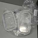 2PC Small Clear Hard Shell Plastic Zipper Case, Double Zippers Hard Clear Zipper, Used for Storing Snacks Makeup Tools and Toiletries