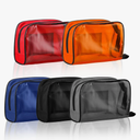 Sosation 5 Colors First Aid Kit Bag Empty Medical Kit Accessory Pouches Zippered Portable Travel Medicine Bag with Transparent Window for Home Outdoor Car Supplies, 8.7 x 3 x 5.1 Inch (5 Pcs)