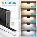 VOLISUN Modern Bathroom Vanity Light 31.5 inch, Rotatable, 18W Dimmable 5CCT Led Bathroom Light Fixture Over Mirror, Black Bar Vanity Light for Bathroom Mirror Cabinets-ETL Certificated