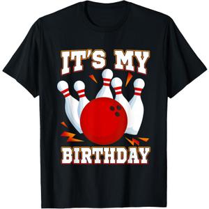 It's My Birthday Bowling Theme Party T-Shirt, S
