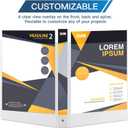 Basic 3 Ring Binder -1 or 1/2'' Binders with Roung Ring Binder, Large 100/200 Sheet Capacity, Fit 8.5" x 11" US Letter Size Paper, 12 Pack White (1'' White - 12 Packs)