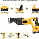 Akkopower DCA1820 18v to 20v Adapter Replacement: Compatible with Dewalt 18V XRP Tools - 20V Max Battery DCB201 DCB203 DCB204 DCB206 to 18V XRP NiCad NiMh Battery DC9096 DC9098