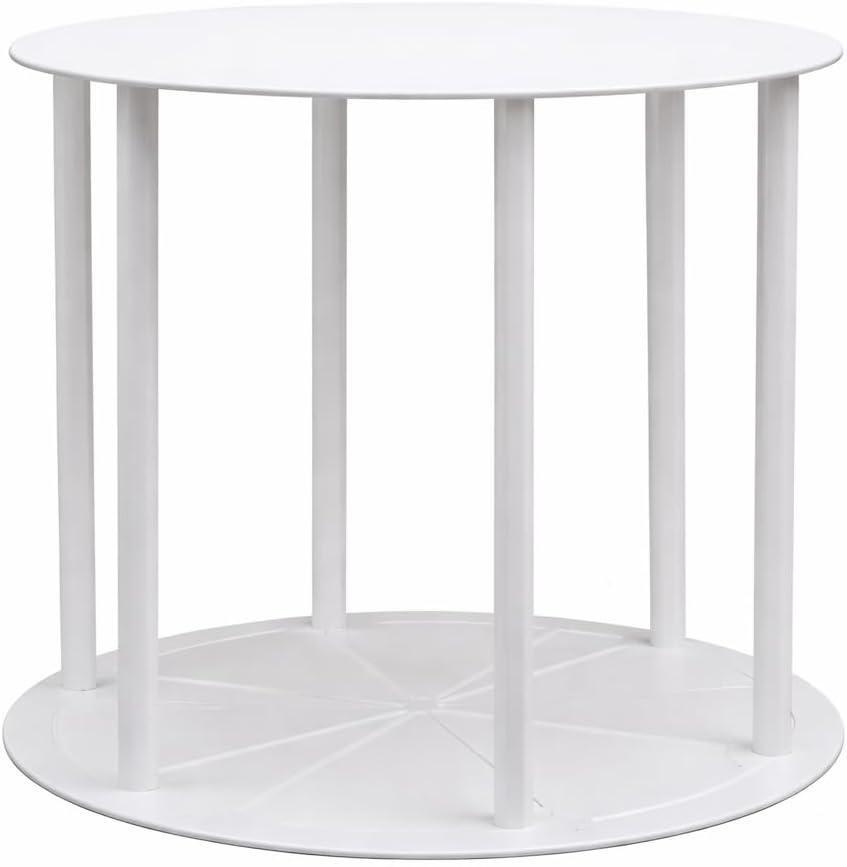 Oasis Supply, White Plastic Fountain Separator Cake Stand – (2) 18" Round Plates with (6) 15" Columns, Tiered Wedding Cake Separator (18" Plates)
