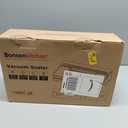 Bonsenkitchen Vacuum Sealer Machine, Stainless Steel Food Sealer Vacuum Sealers with 100 Bags & 1 Roll Bag, 5 Food Vacuum Modes, Built-in Cutter & Bag Storage, Silver-Black