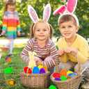 24 Pack Sticky Hands Toys Filled Easter Eggs, Plastic Easter Eggs Filled with Bunny Chick Sensory Stretchy Toys for Kids Gifts, Easter Egg Hunt Party Favors, Easter Basket Stuffers