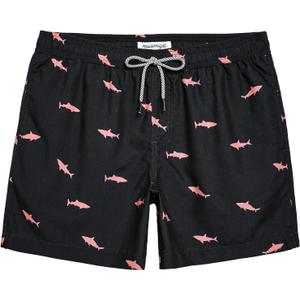 maamgic Mens Swim Trunks 5 Inch with Mesh Lining, Quick Dry Mens Bathing Suit, Swim Shorts for Swimming and Beach (S)