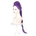 Light Purple Wig with Long Braids for Women Halloween Cosplay - Kpop Costume Wig