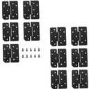 Gadpiparty 16pcs Drop Leaf Table Hinge Kit Table Hardware Iron Support Hinges Satin