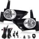 Fog Lights for 2005 2006 CRV Clear Lens Driving Bumper Fog Lamp Assenbly with Wiring Harness FL7037